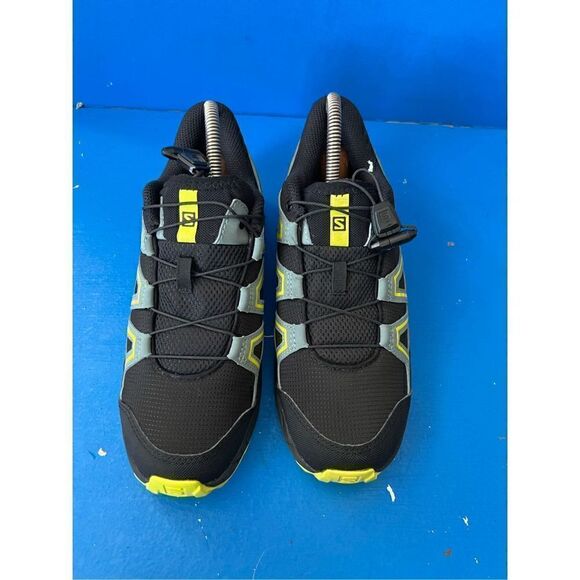 Salomon Speedcross Vario Black Yellow Mens Trail Running Shoes Sneaker Size 5 - Picture 3 of 9